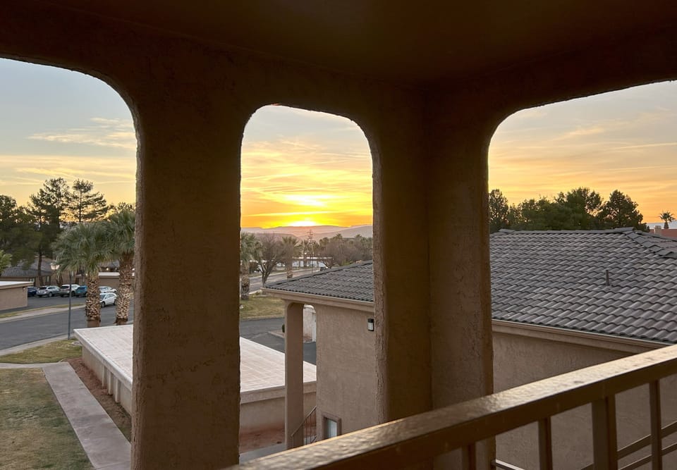 Sunrise view from front balcony