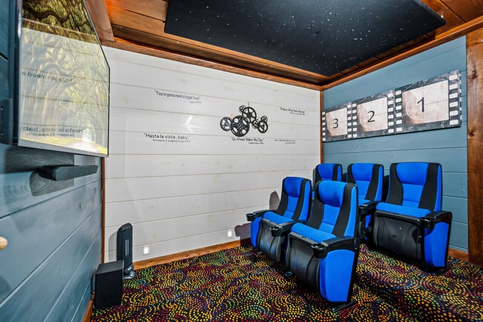 Movie nights just got an upgrade in this cozy space.