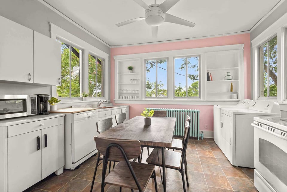 Vintage charm, bubblegum pink, and your coffee essentials ready to go.