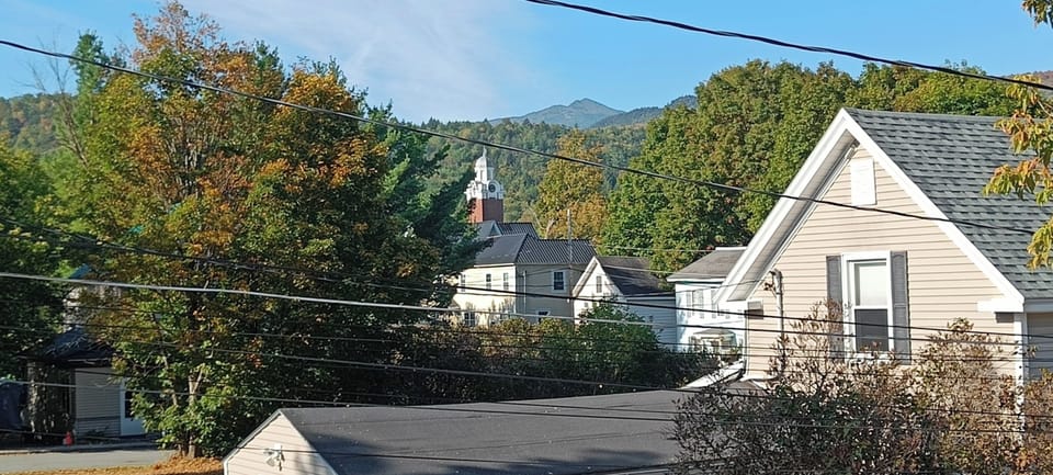 Mountain views from the master bedroom.