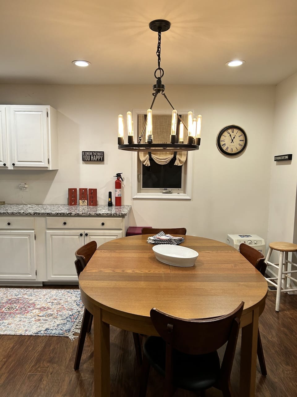 Dining table in kitchen 