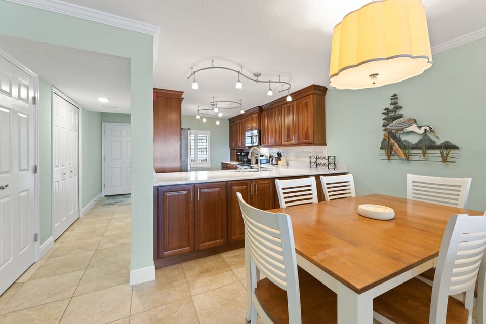 Dining area and kitchen