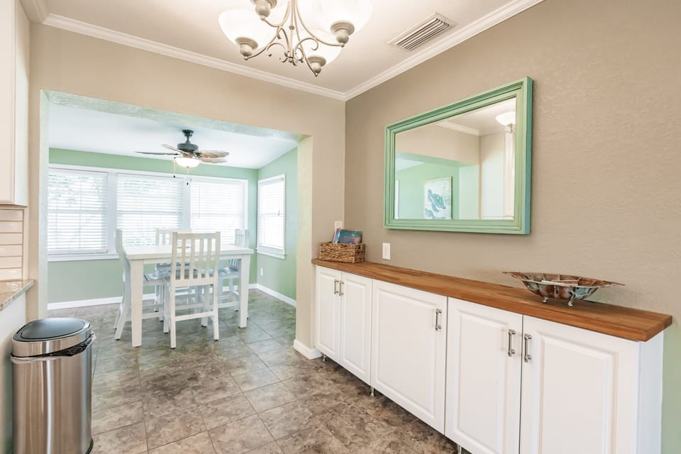 Open roomy layout
