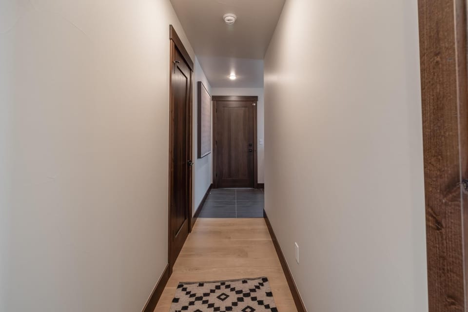 Hallway to garage + laundry room