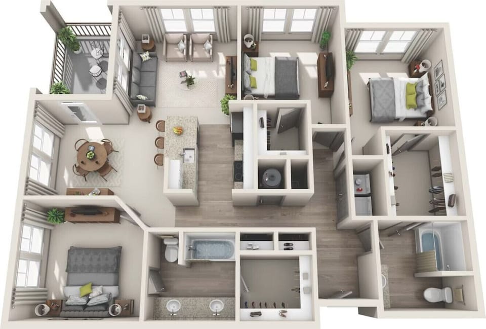 Floorplan with Virtual Staging