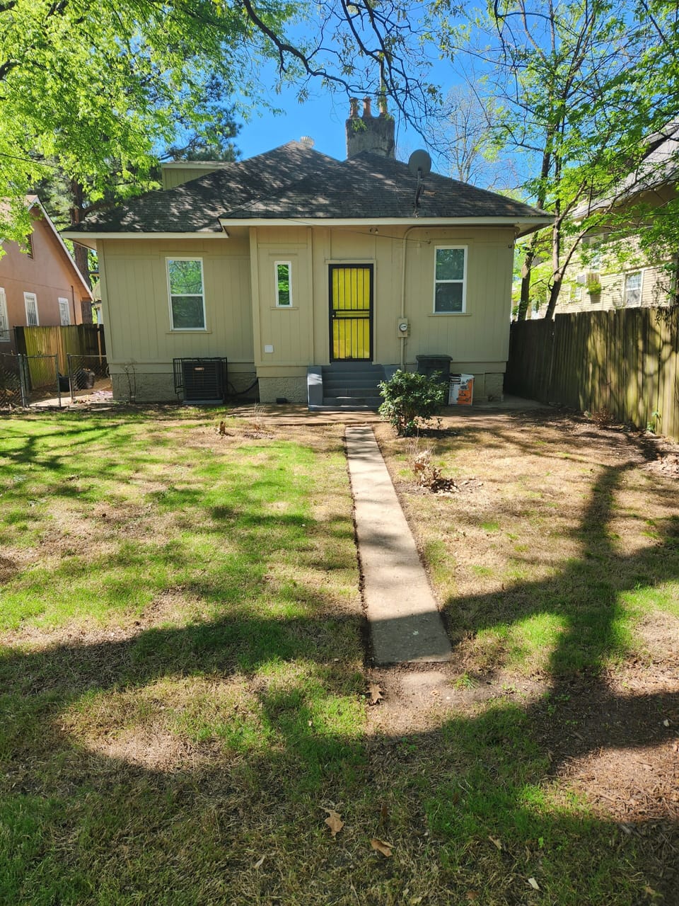 Landscaped backyard