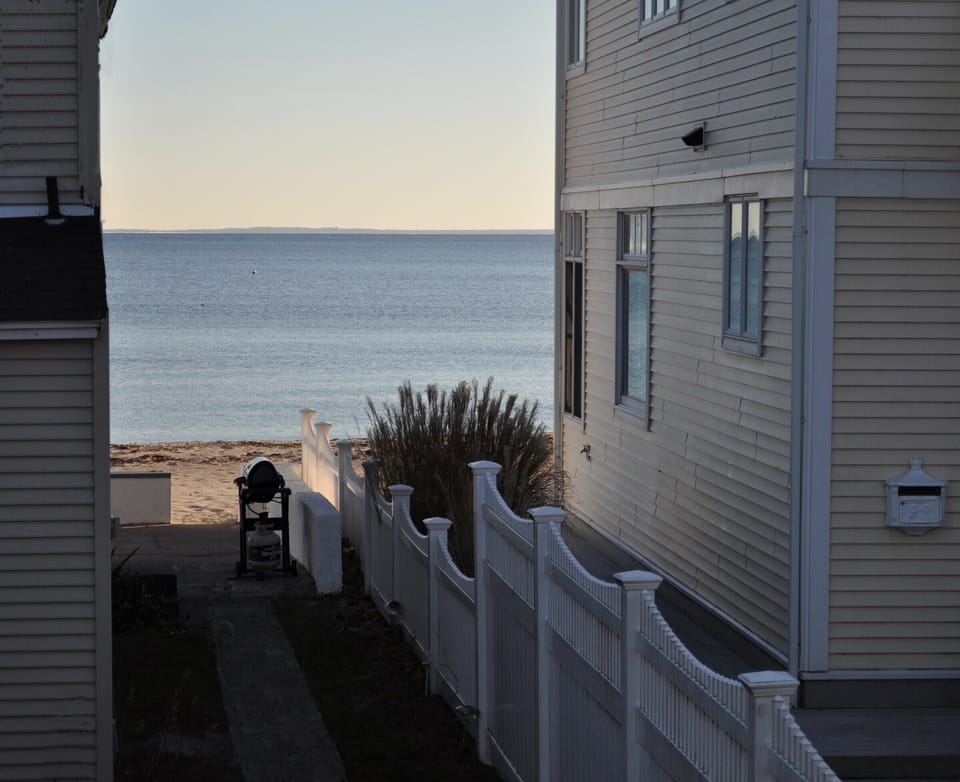 View of beach and the Long Island Sound
