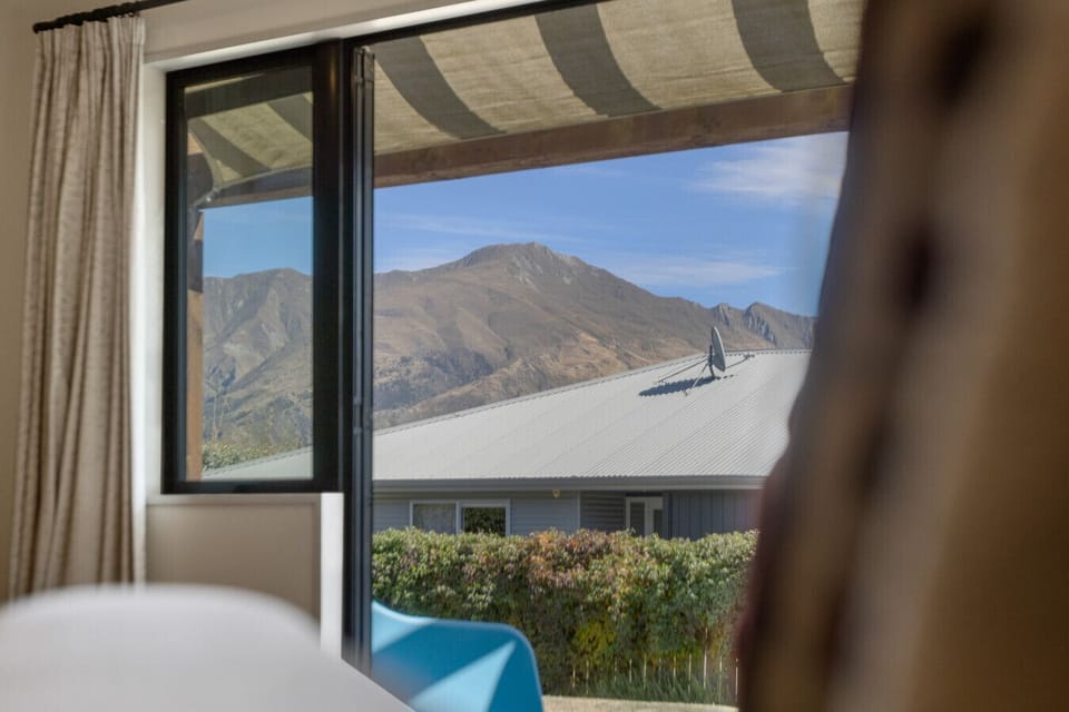 Mountain views from the living room