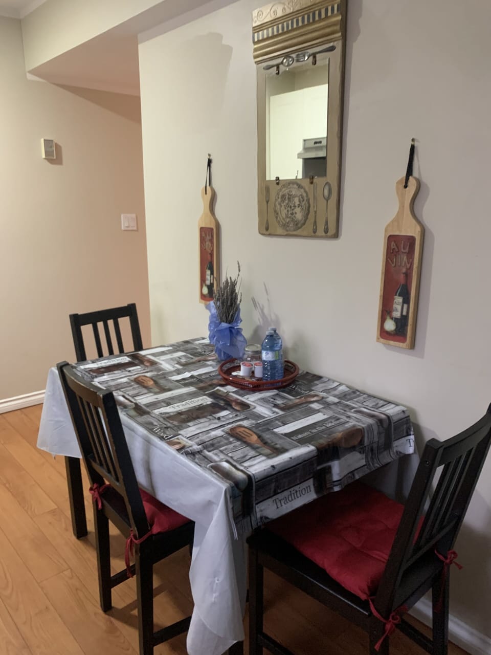 Kitchen Table, 3 chairs, more chairs can be added upon request