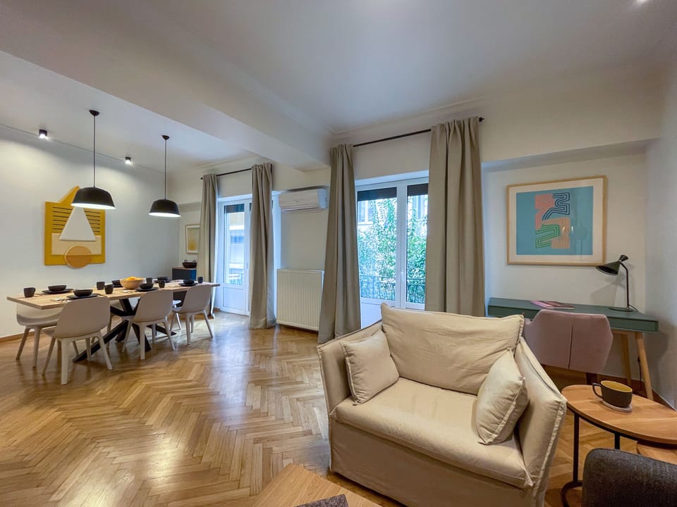 View from living area to dining area