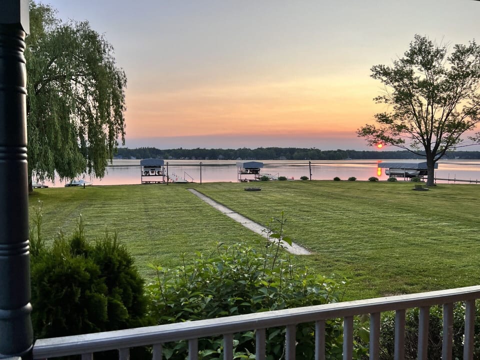 Almost sunset.  View from the porch.