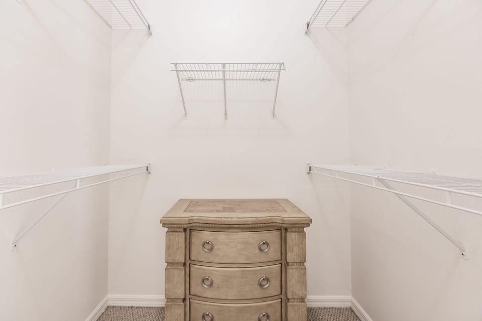 Master Bedroom, His and Her Walk-in Closets
