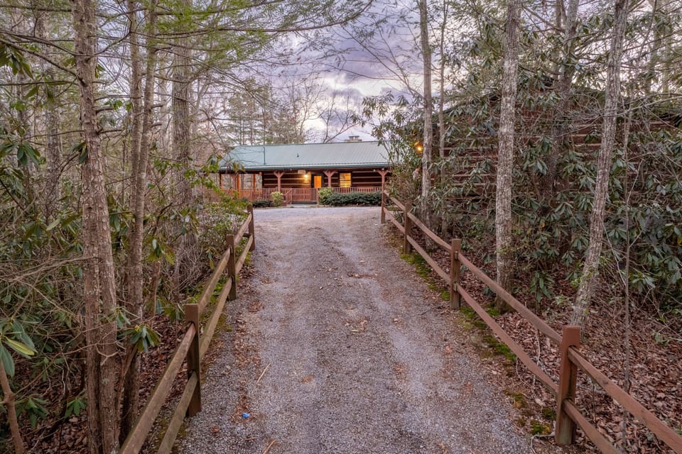 Private retreat with storybook driveway