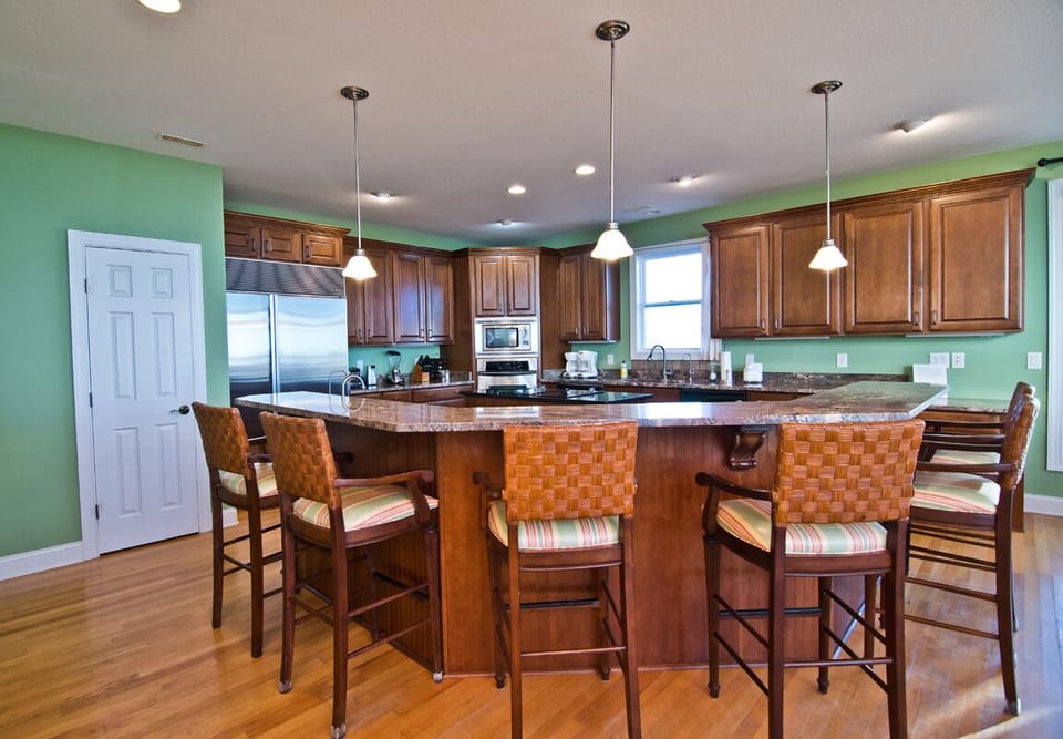 Level Two Kitchen with Bar Seating