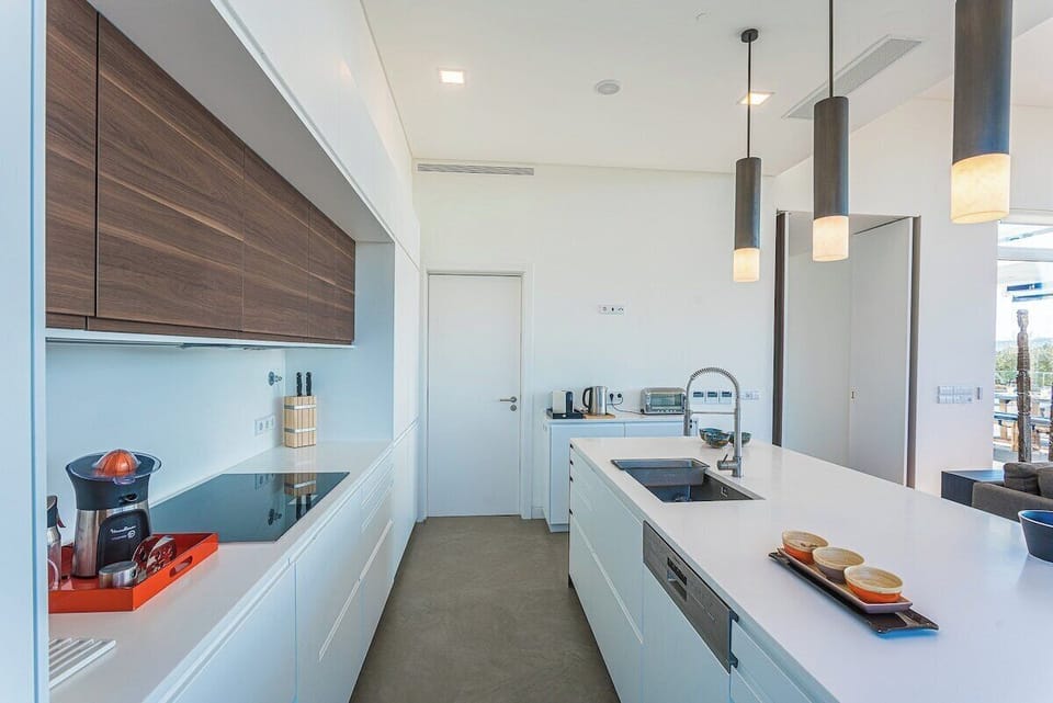 Modern and spacious kitchen with all amenities.