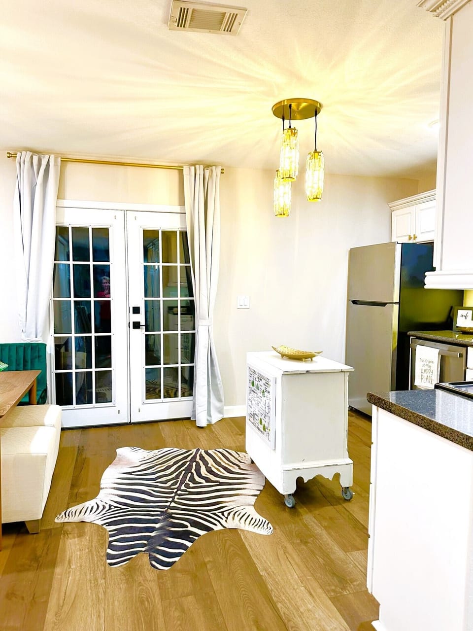 Spacious open kitchen.
