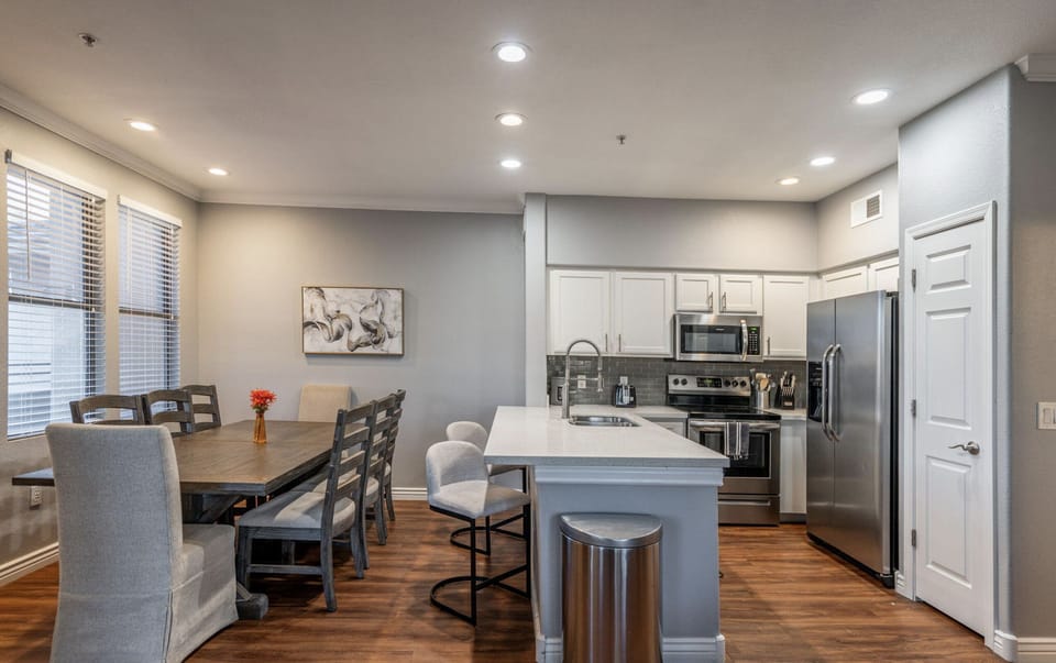 Sample of the 2 bedroom dining and kitchen area