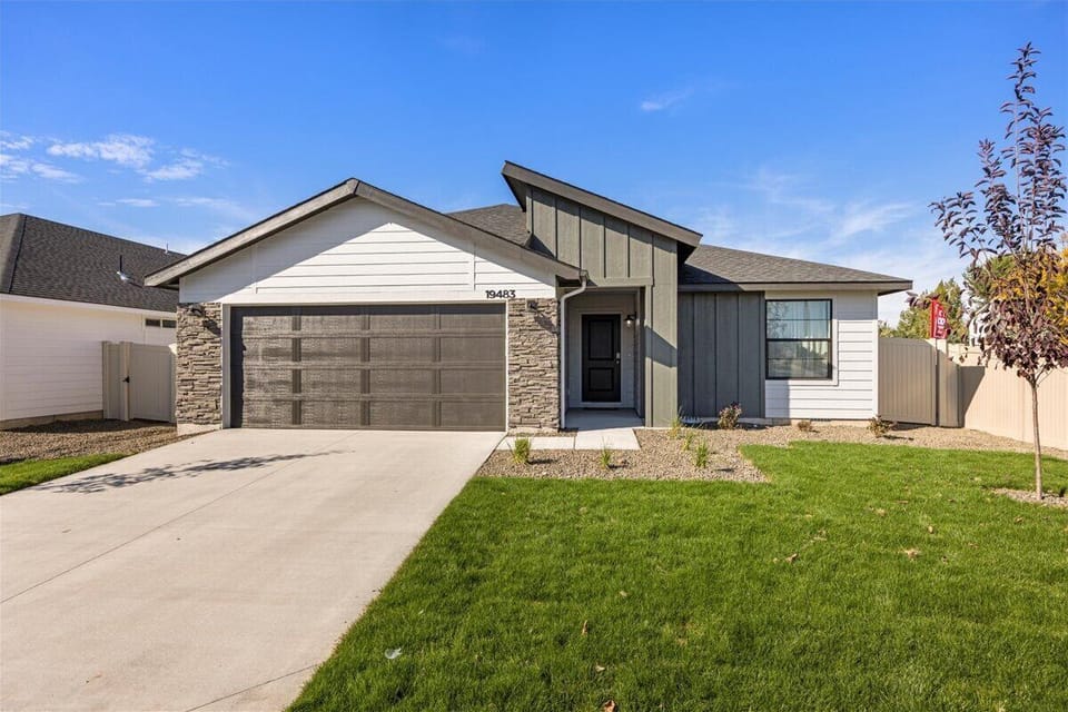 This house stands out with it mid century modern design