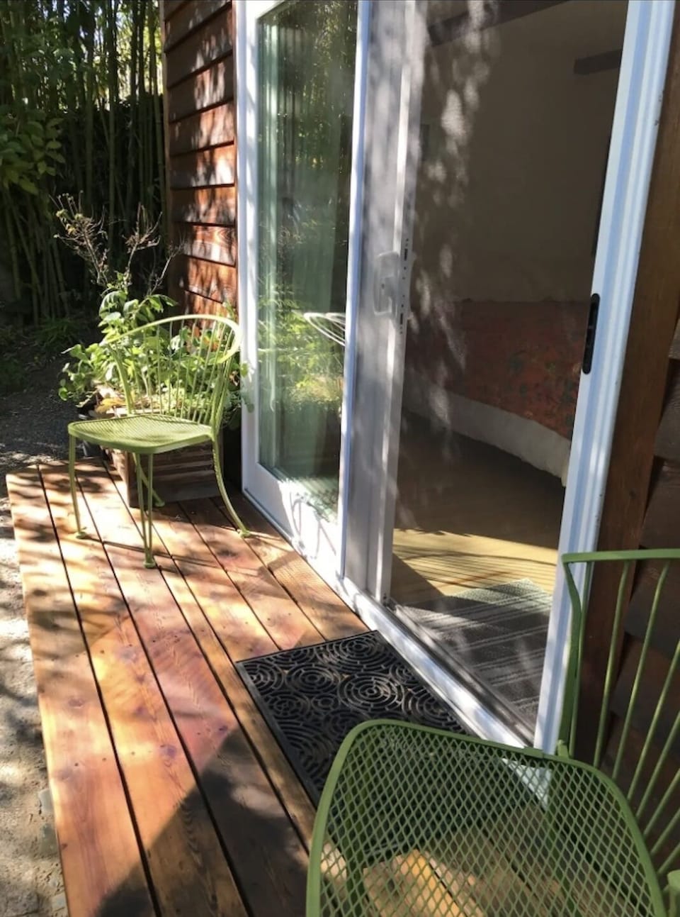 Private deck to enjoy the garden.