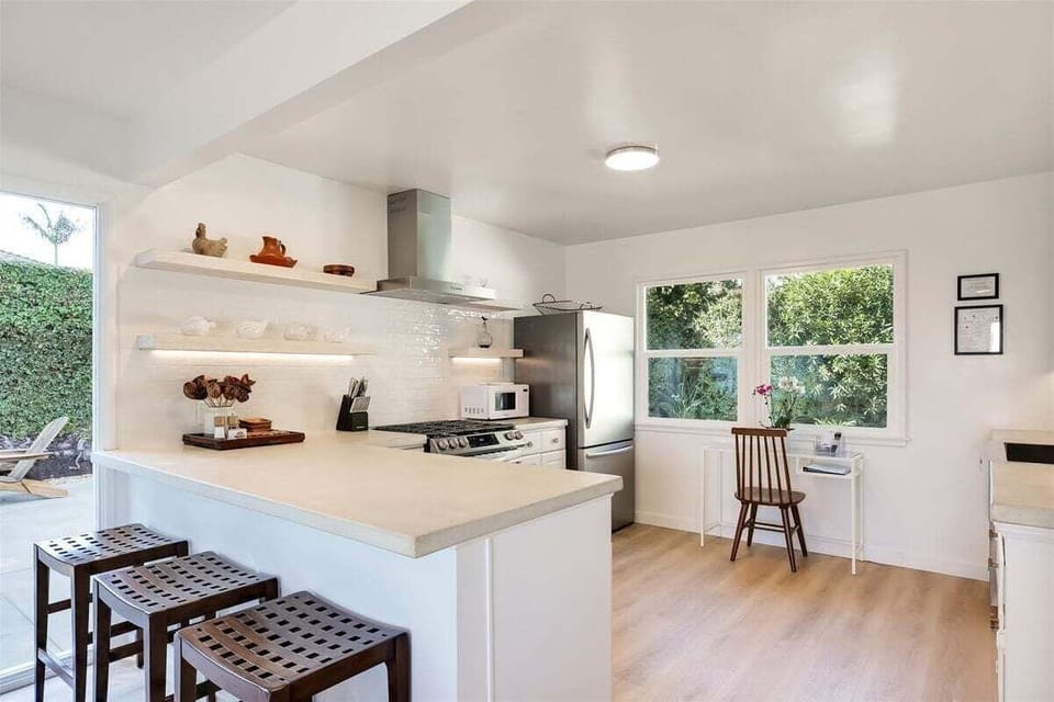 Wonderfully remodeled kitchen with all the essentials for guests to enjoy.