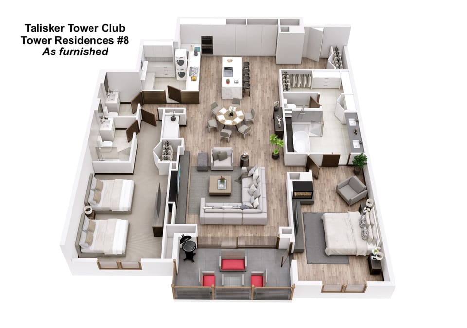 Artist rendering of Tower Residences #8 as currently furnished.
