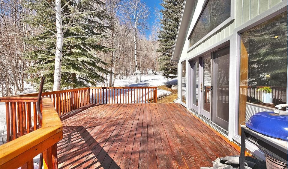 Deck off of second bedroomis a beautiful and peaceful retreat.