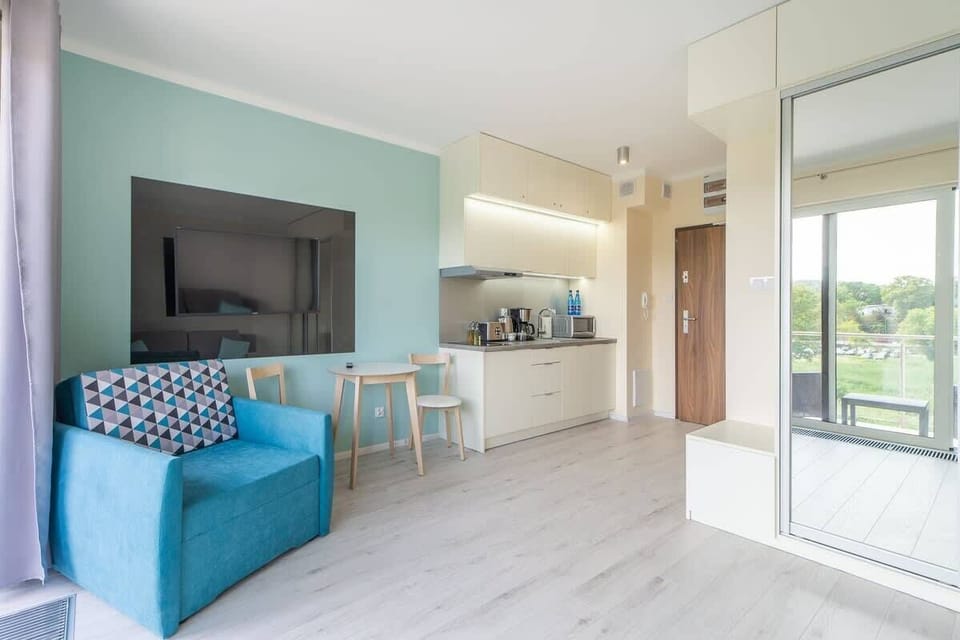 Modern TV in the apartment. 