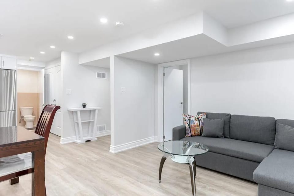 Living area with an L-shape sofa