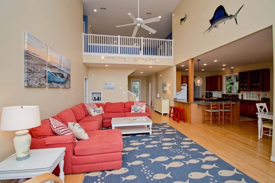 Living Flows into Dining and Kitchen