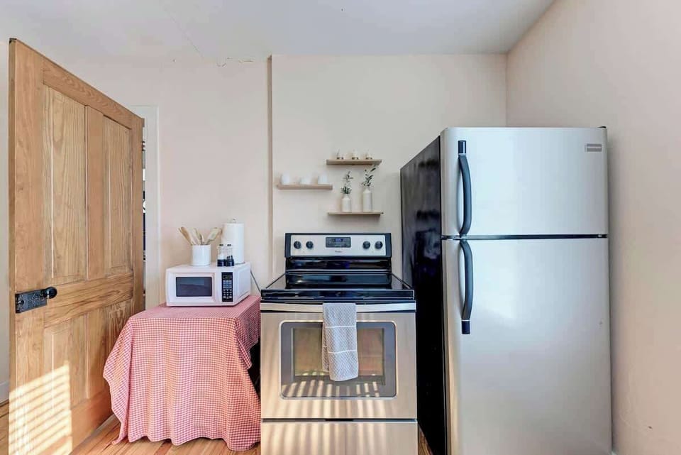 Stainless steel appliances.
