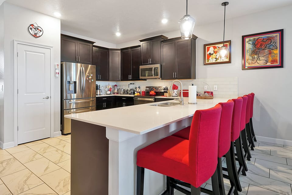 Counter space is generous, and you won’t be missing a tool—even cookie sheets and cooling racks are here.