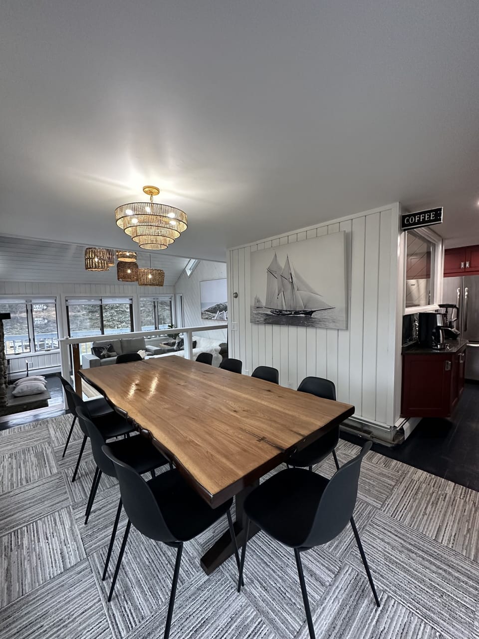 Dining Room, 12, sliding door to the back deck with BBQ and still over see lake