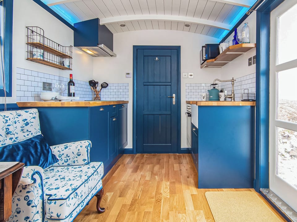 Open plan living space | The Drift Shepherds Hut - Hebridean Views, Gairloch