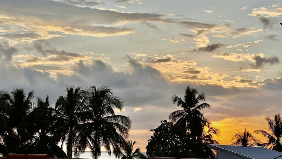 great sunset from the roof top