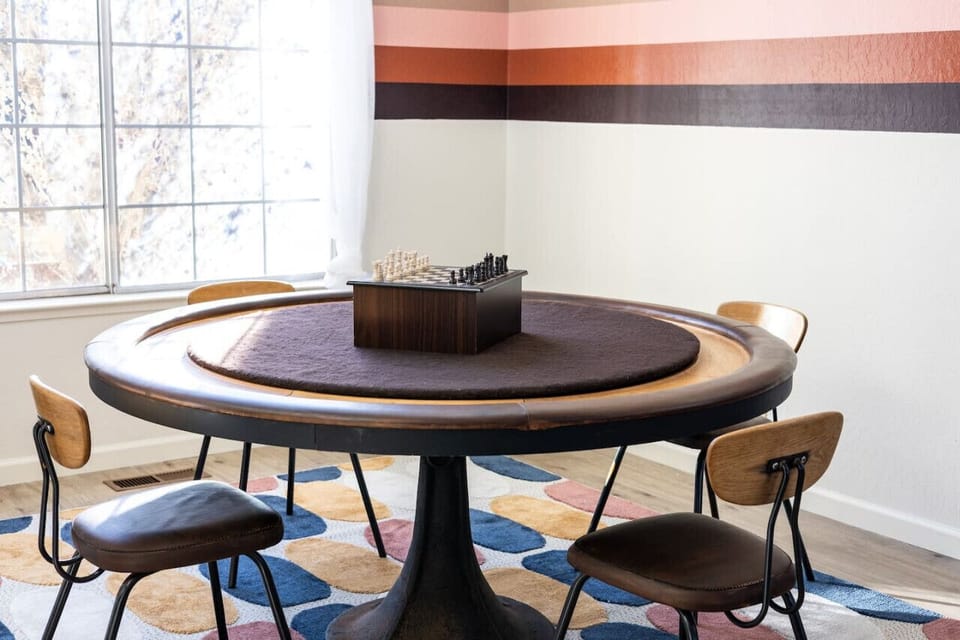 Poker table.