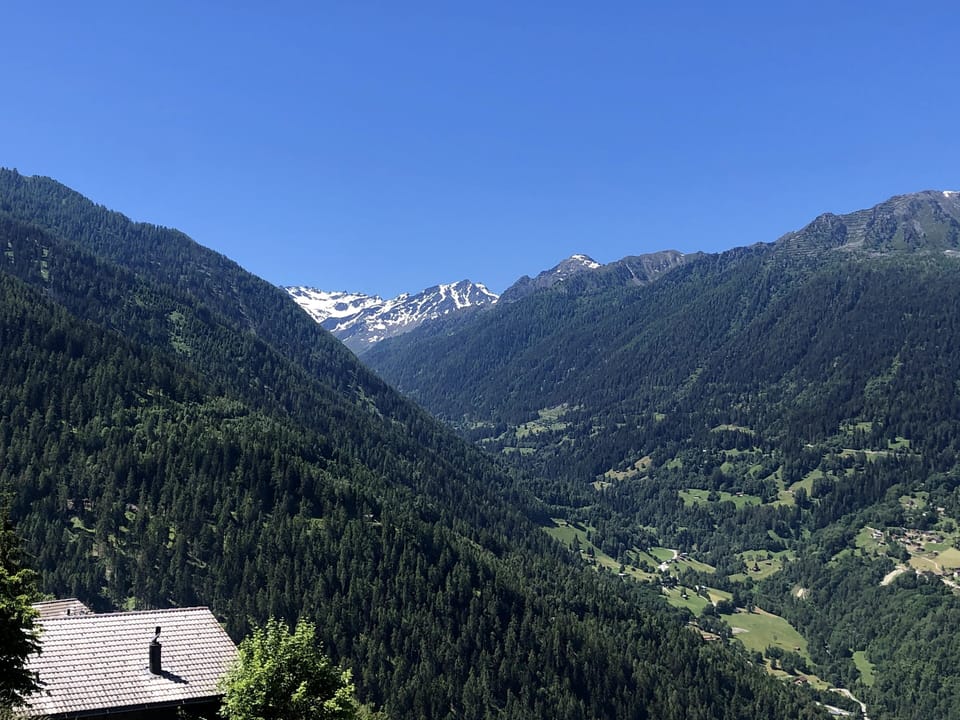 View of the Siviez Valley and Mont Fort/4Vallees behind.