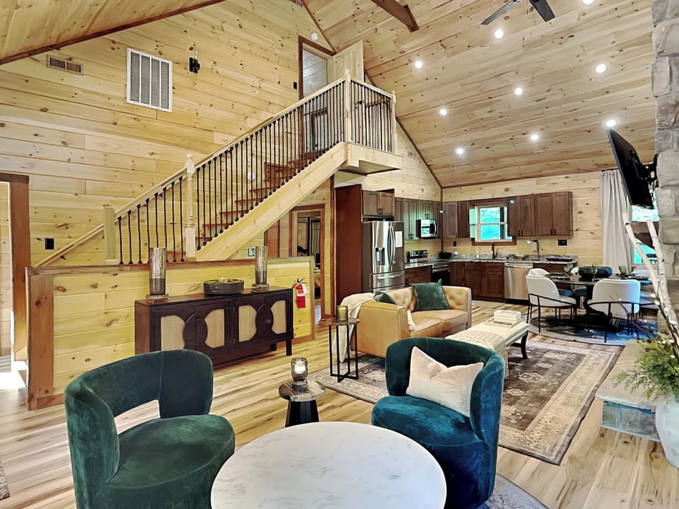 Living Room - Smart TV and Gas Fireplace - Ground Floor