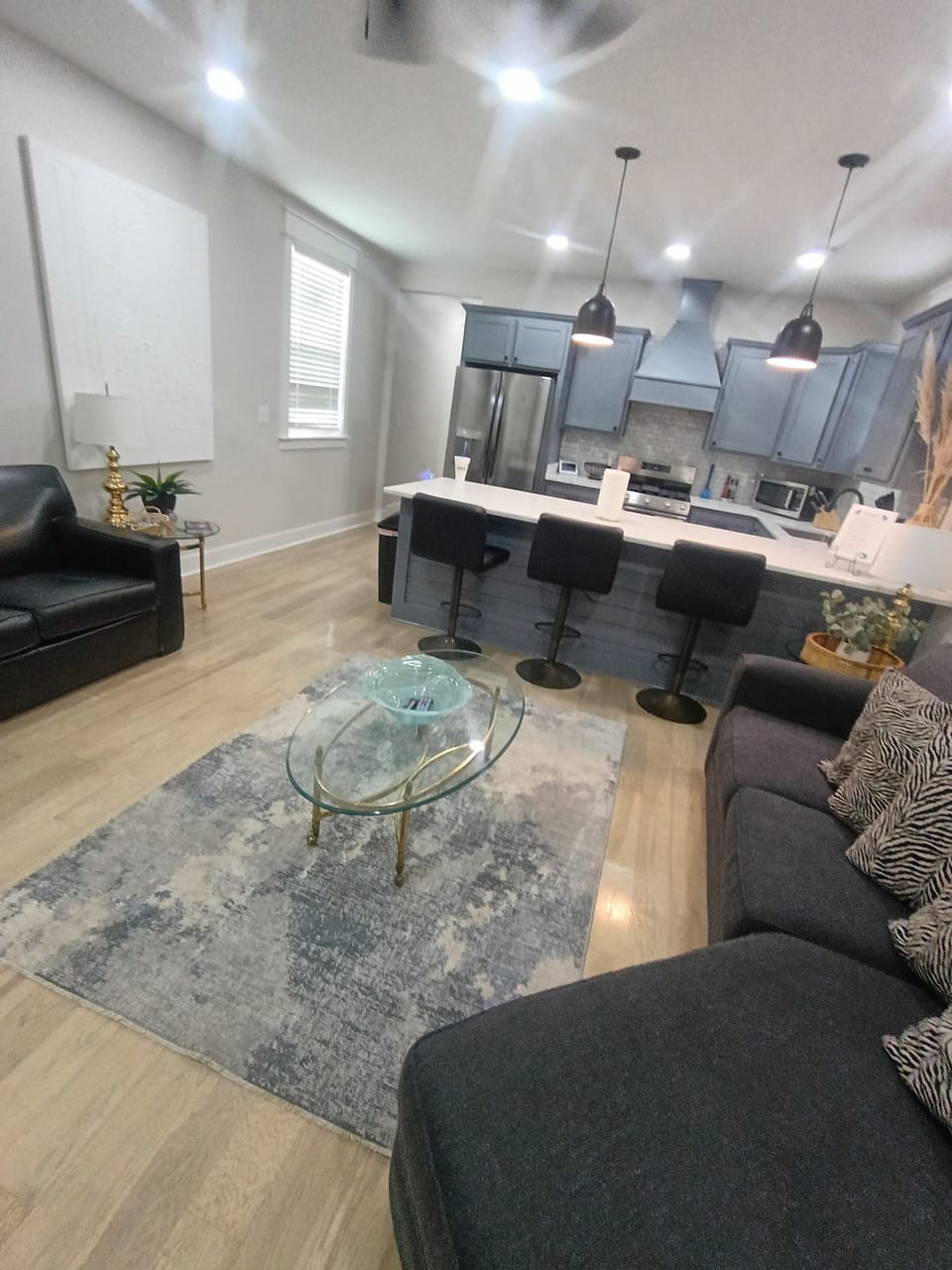 Open living room kitchen