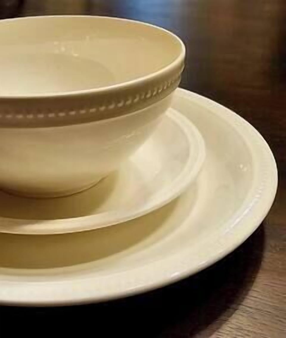 We have enough porcelain dishes for everyone and even kid-friendly dishes for the littles.
