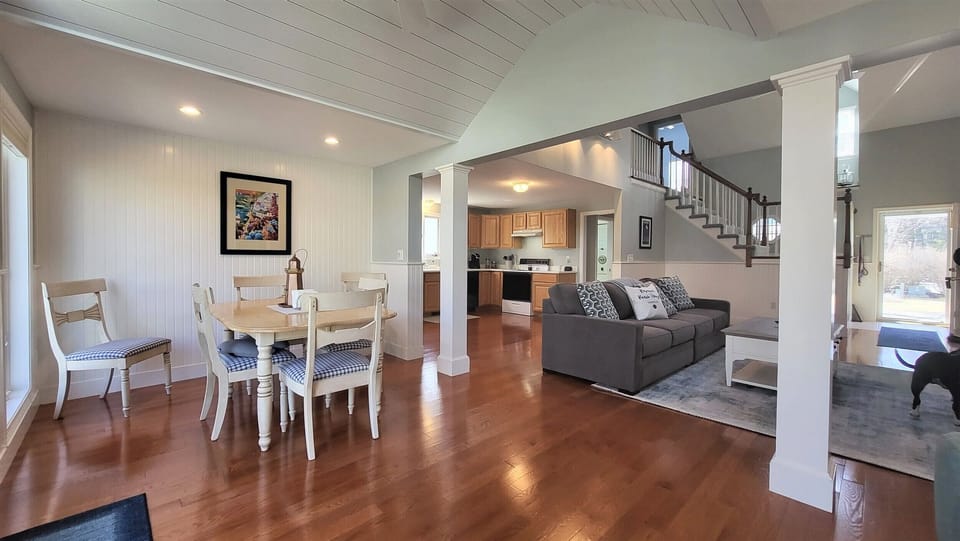 Kitchen and Living area open up into the Sunroom