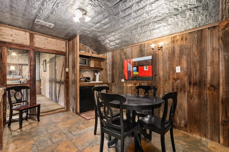 Plan you Gruene adventures from the comfort of the open dining area in The Root Cellar.