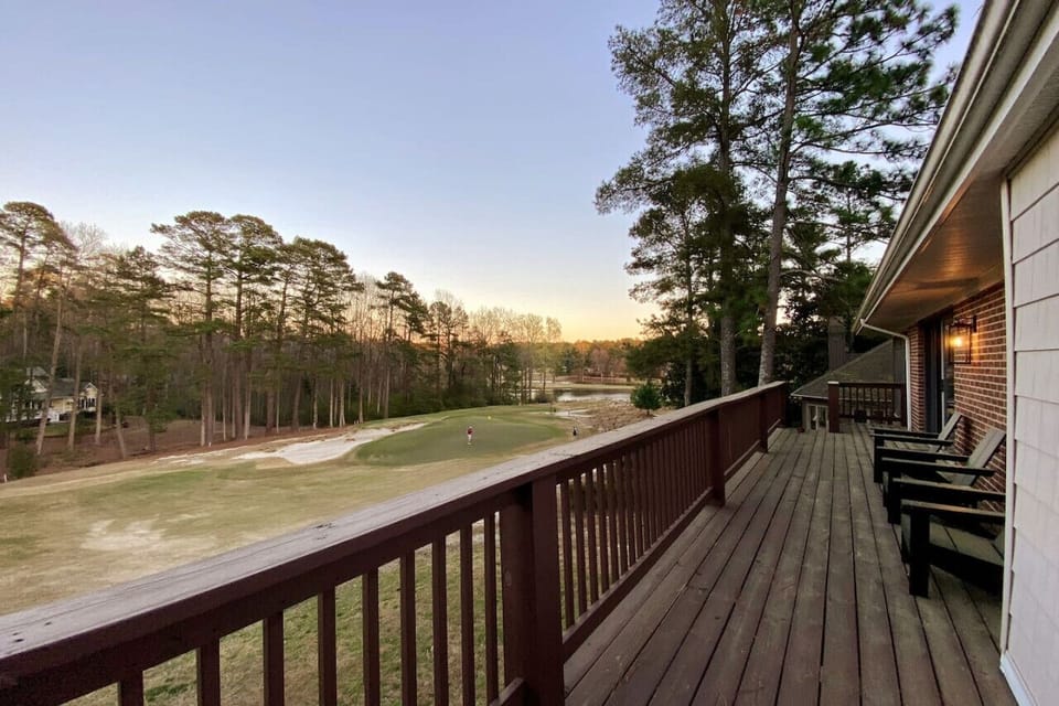 From the upper back deck looking at the green of hole #7.