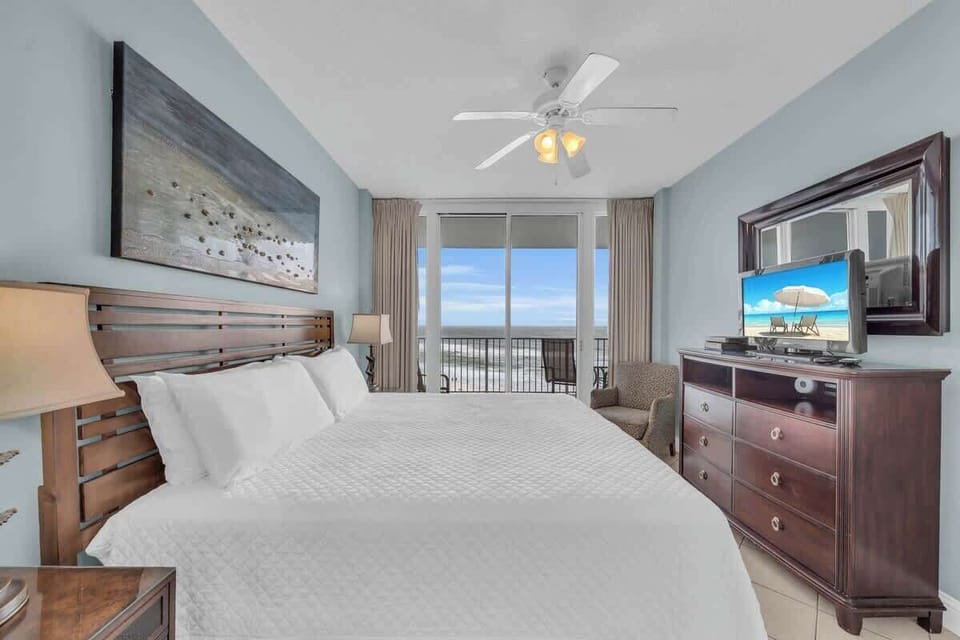 The Primary Bedroom features a comfortable King-size bed.