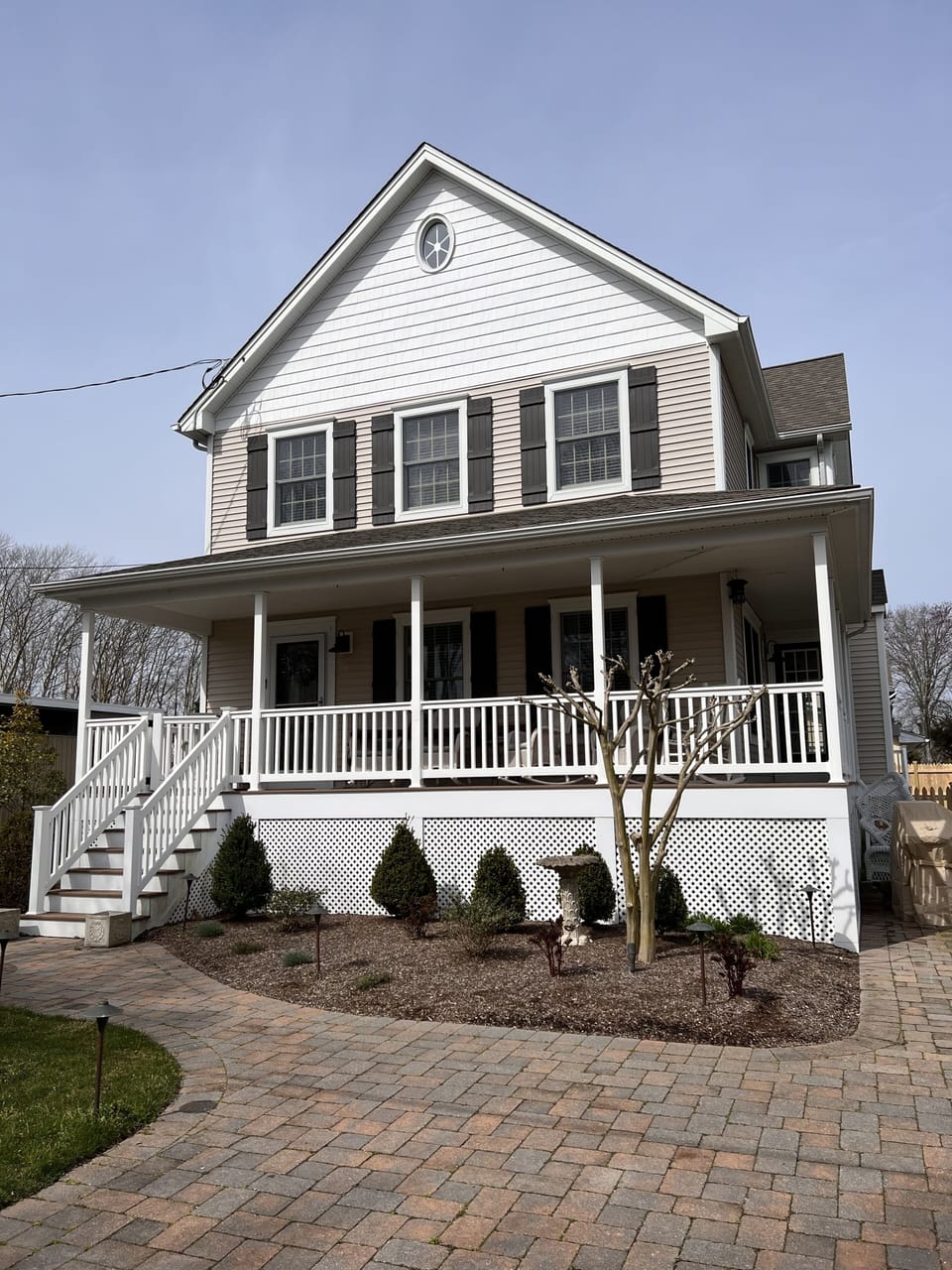 Parking for up to 4 cars in driveway. Rear yard fenced. Gate on front porch. 