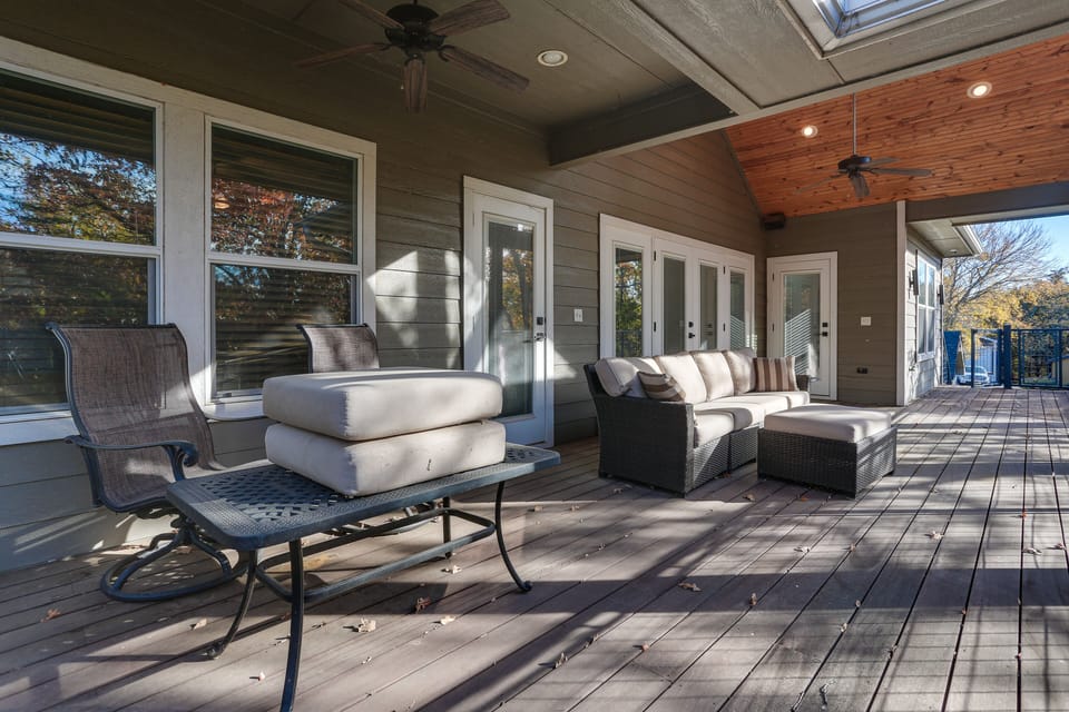 Deck | Gas Grill | Outdoor Dining Area | Fire Pit | Lake Views
