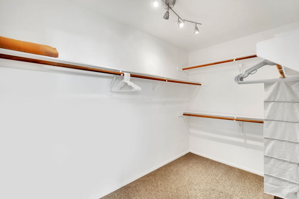 Large and spacious closet ready for extended stays.