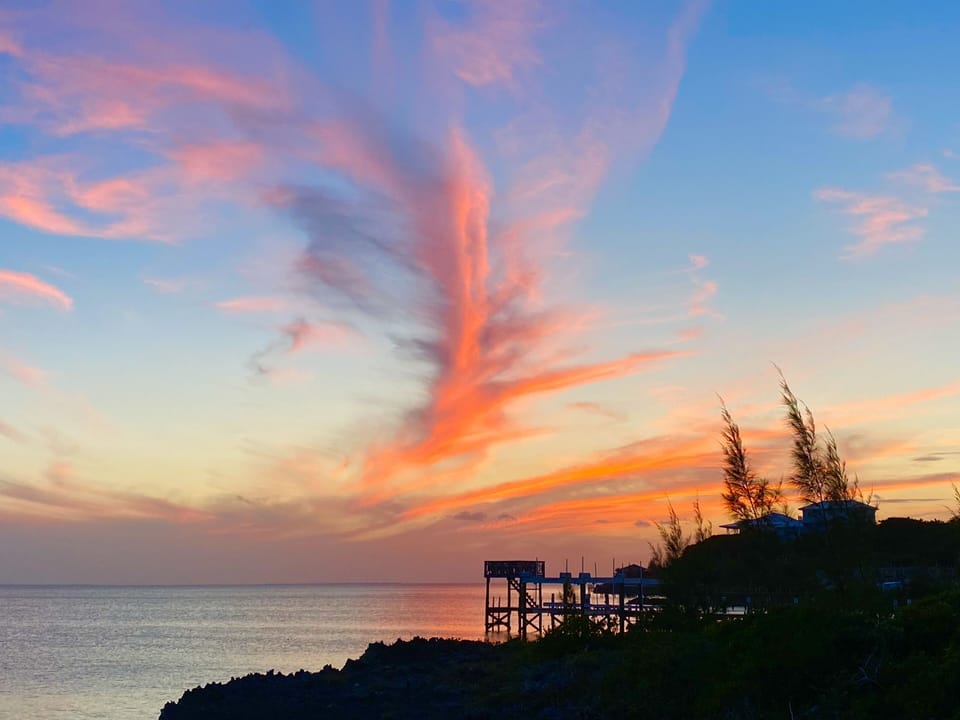 Sunset view from front porch