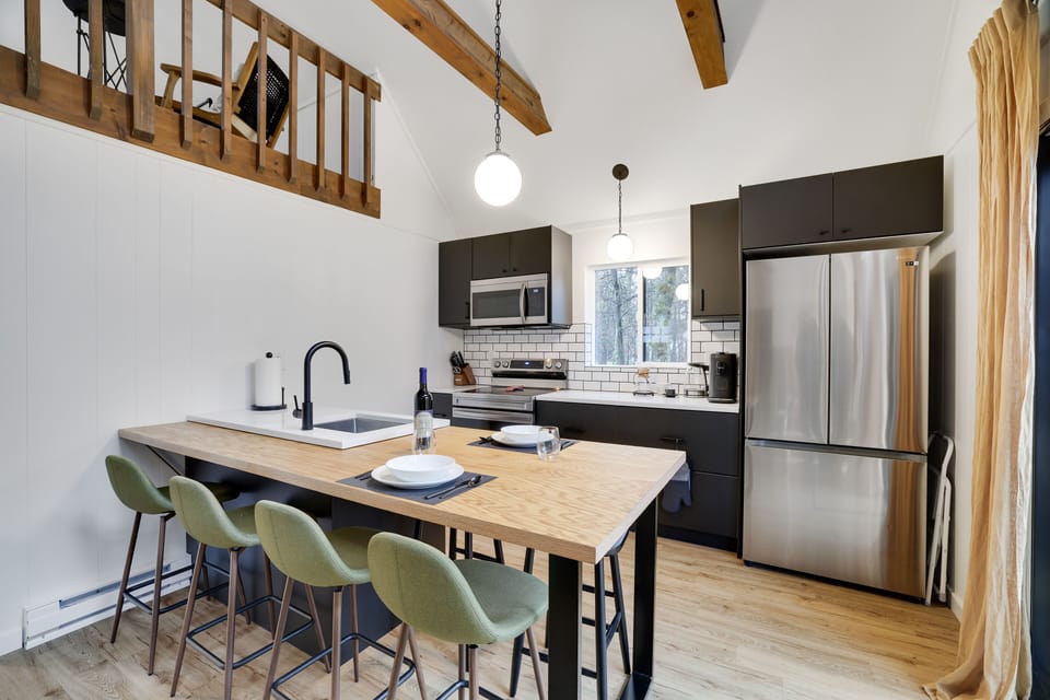 Smartly designed kitchen with pullout storage-keeps everything in its place