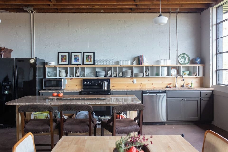 Fully equipped kitchen for large groups and big meal times!