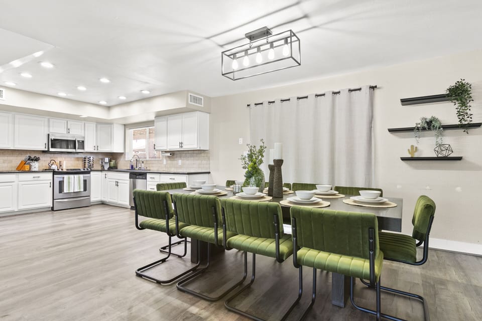 Dining area steps away from the kitchen